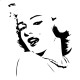 Faldekoráció, Falimatrica, Faltetoválás - Híres emberek, Női alakok, Arcok - Marilyn Monroe 1257