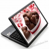 Laptop matrica, Laptop dekor&aacute;ci&oacute; - Fot&oacute; jellegű laptop matric&aacute;k - Valentin nap, Szerelem - Csokol&aacute;d&eacute; sz&iacute;v 1296