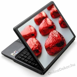 Laptop matrica, Laptop dekoráció - Valentin nap, Szerelem - Csokoládé szív 1298