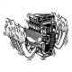 Faldekoráció, Falimatrica, Faltetoválás - Jármű - Motor 1631