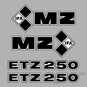 Motormatrica, Motor dekorációk - 01.Motormatricák - MZ - ETZ 250